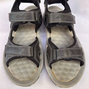 Eddie Bauer GRAFTON River Sandals 11 M Gray Leather Hiking normcore gorp classic